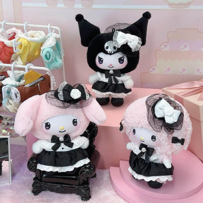 Sanrio-Sisters-Tea-Day-Series-In-Jirai-Kei-Outfit-Kuromi-My-Melody-My-Sweet-Piano