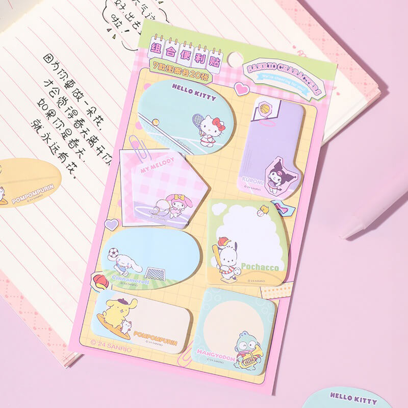 Sanrio Sports Time Sticky Notes Set - Cute & Functional – KawaiiEnvy