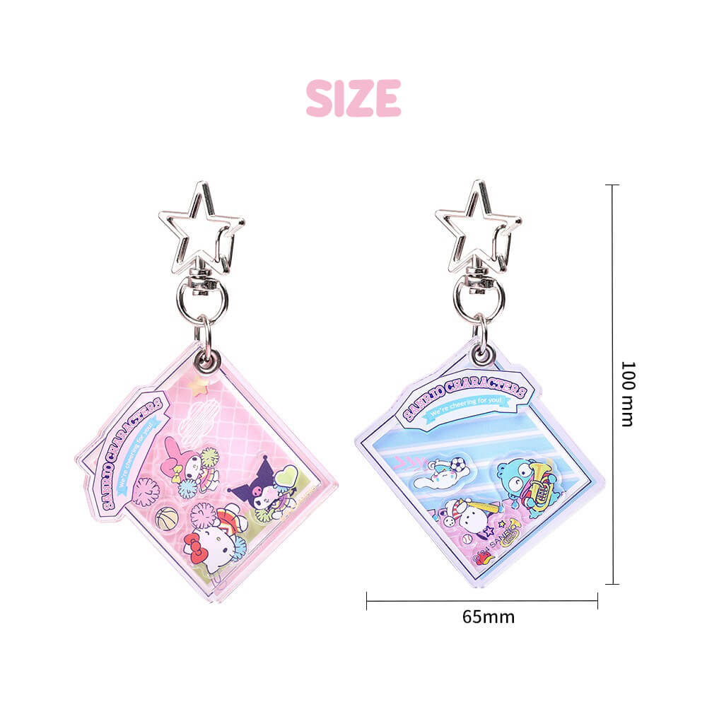 Size-Information-Of-Sanrio-Sports-Time-Acrylic-Shaker-Keychains