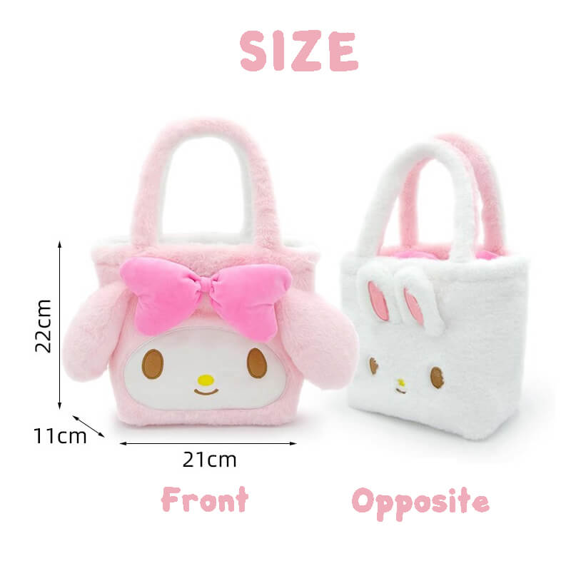My Melody Reversible Plush Handbag | Two-Sided Characters – KawaiiEnvy