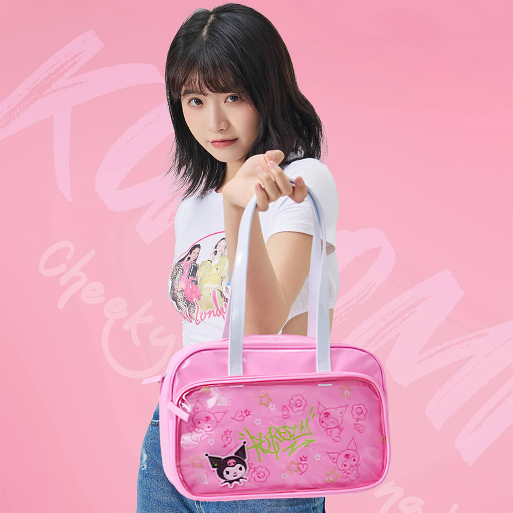 Y2K-Fashion-OOTD-completed-with-pink-graffiti-kuromi-ita-bag