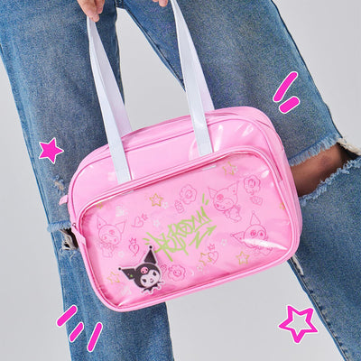 Y2K-Style-Kuromi-Graffiti-Illustration-Ita-Handbag-In-Pink-Color