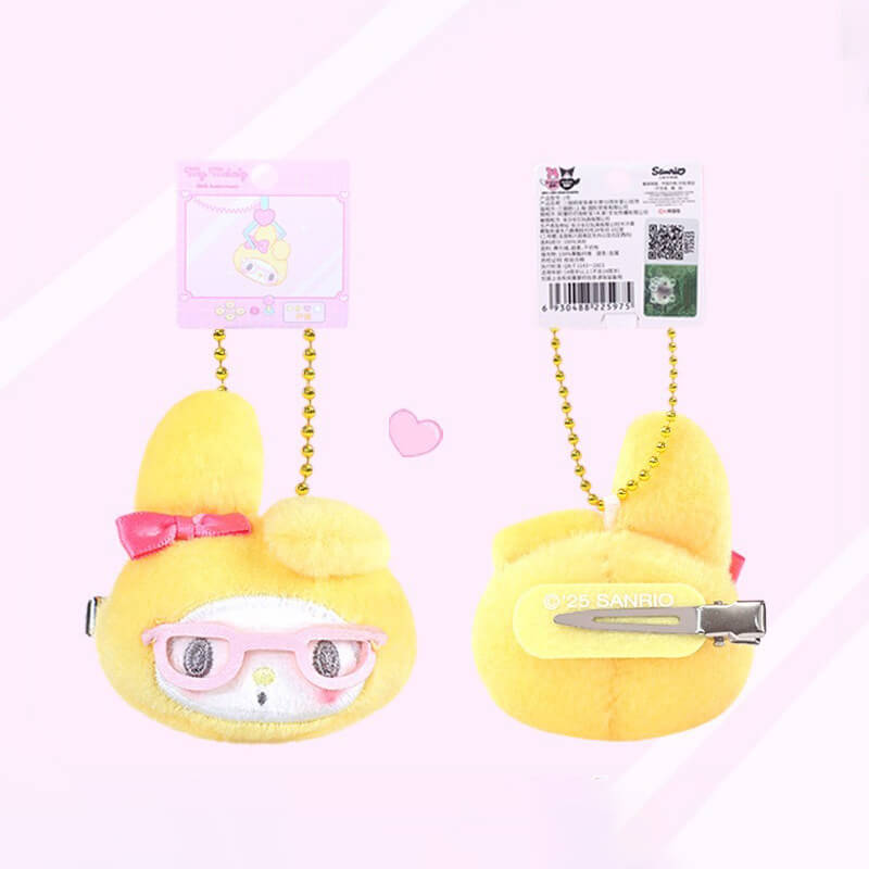 Zesty-Lemon-My-Melody-Plush-HairClip-Ballchain-Charm