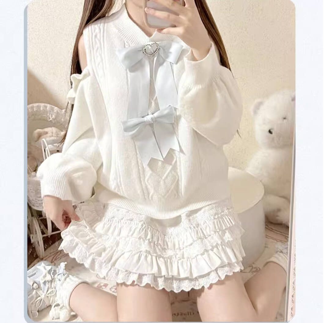 adorable-white-off-shoulder-sweater-with-blue-heart-bows-and-kawaii-vibe