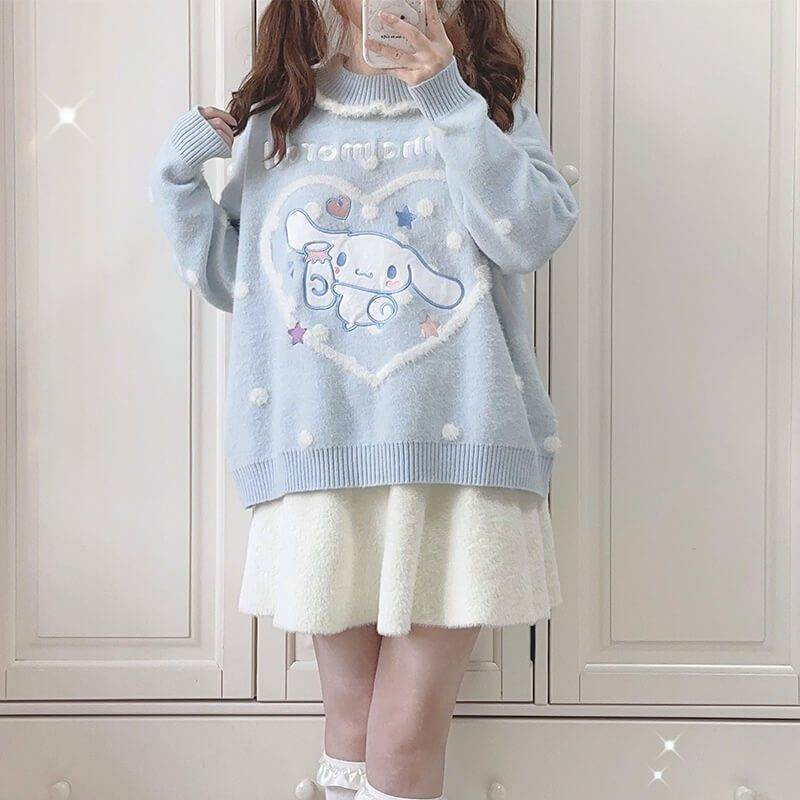 blue-cinnmoroll-pompom-loose-sweater-outfit-1