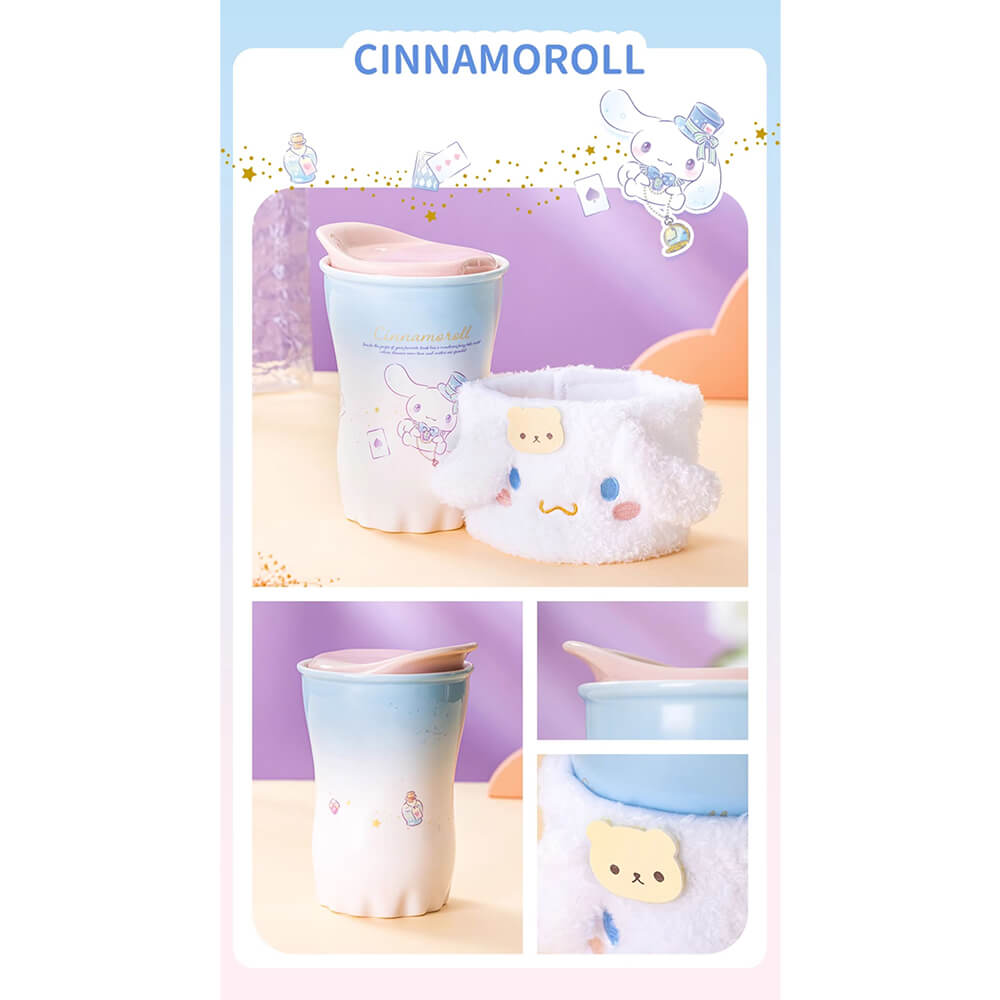 cinnamoroll-illustration-print-blue-white-gradient-ceramic-mug-with-plush-cup-sleeve