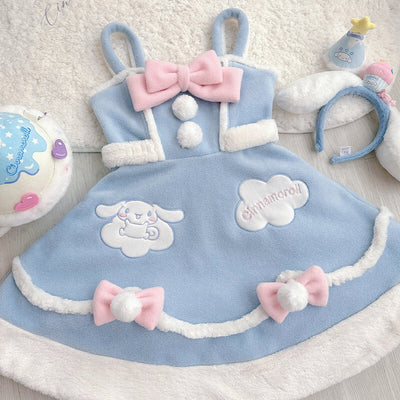 cinnamoroll-ootd-collection-pastel-blue-woolen-jsk-dress