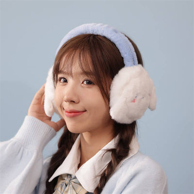 cuddly-cinnamoroll-3d-face-embroidery-earmuffs-wearing-display
