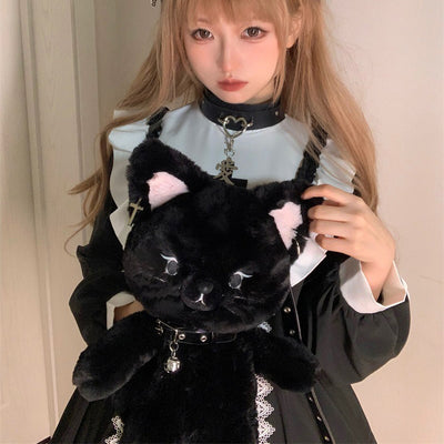 cute-black-cat-plush-backpack-with-soft-fur-adjustable-straps-bell-and-detachable-accessories