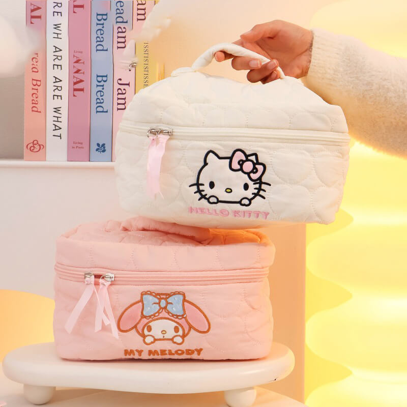hello kitty travel makeup bag Sanrio Embroidered Cosmetic Bag pink melody Cosmetic Bag