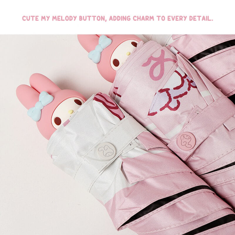 cute My Melody button adding charm to every detail.