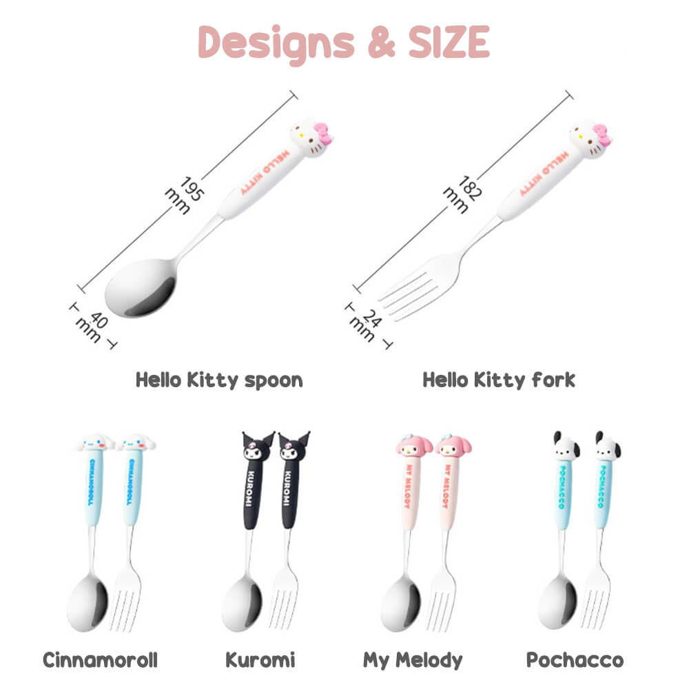 designs-and-size-of-the-sanrio-character-stainless-steel-spoon-fork-flatware-sets