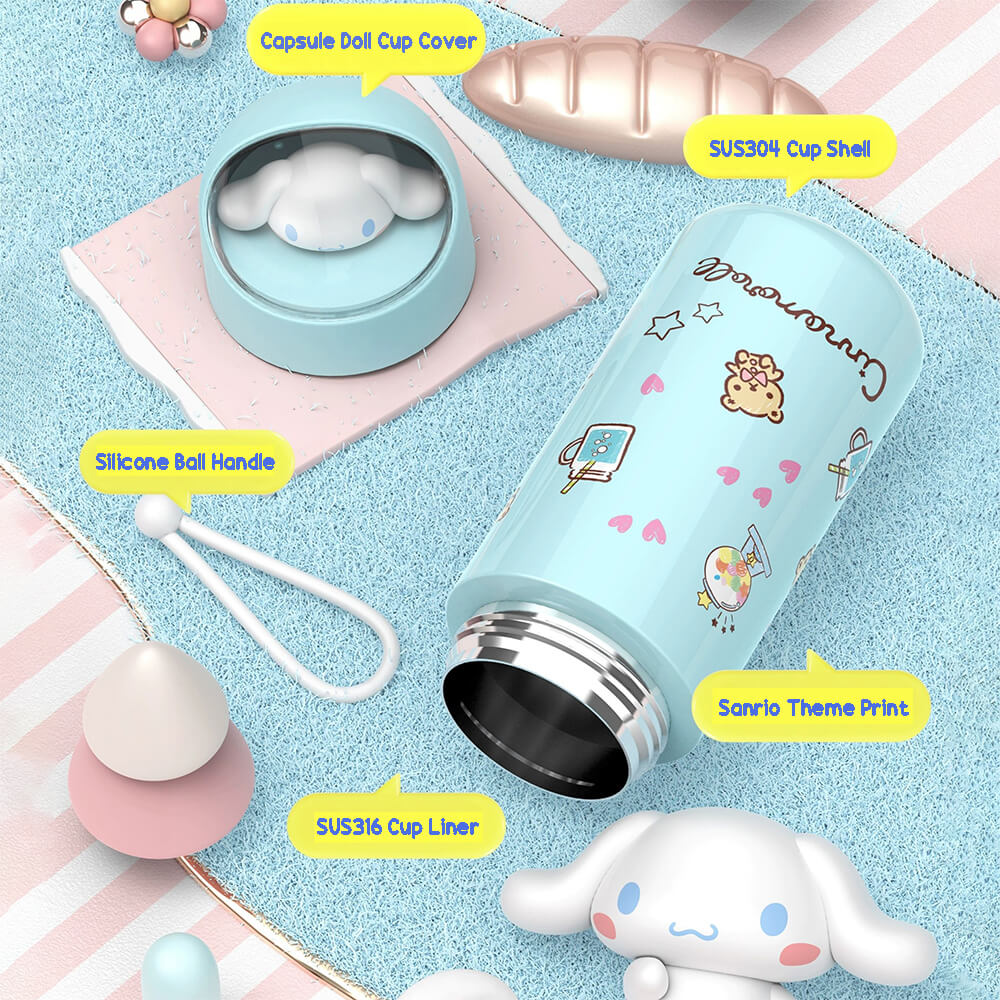 480Ml Kawaii Hello Kitty Sanrio Portable Thermos Mug 316 Stainless Steel  Cute Anime Kuromi Cinnamoroll Kids Water Bottle Gift