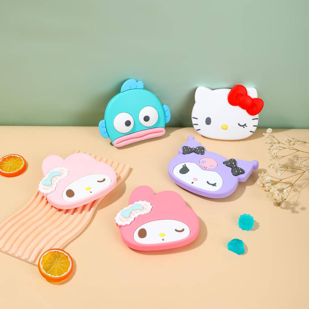 Sanrio Face Silicone Ice Cube Trays With Lid | KawaiiEnvy