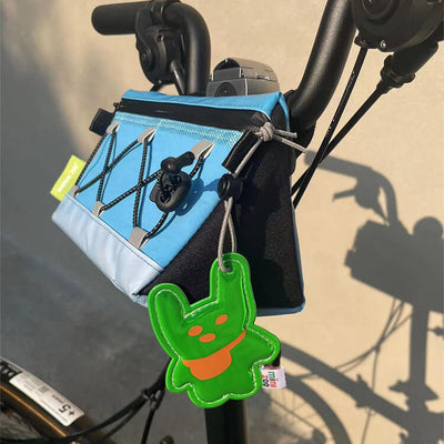 bicycle green reflective rabbit pendant