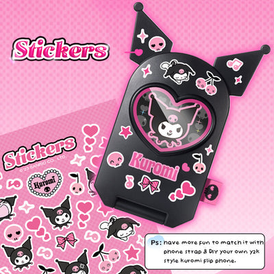 Have more fun to match it with phone strap & DIY your own y2k style kuromi flip phone.