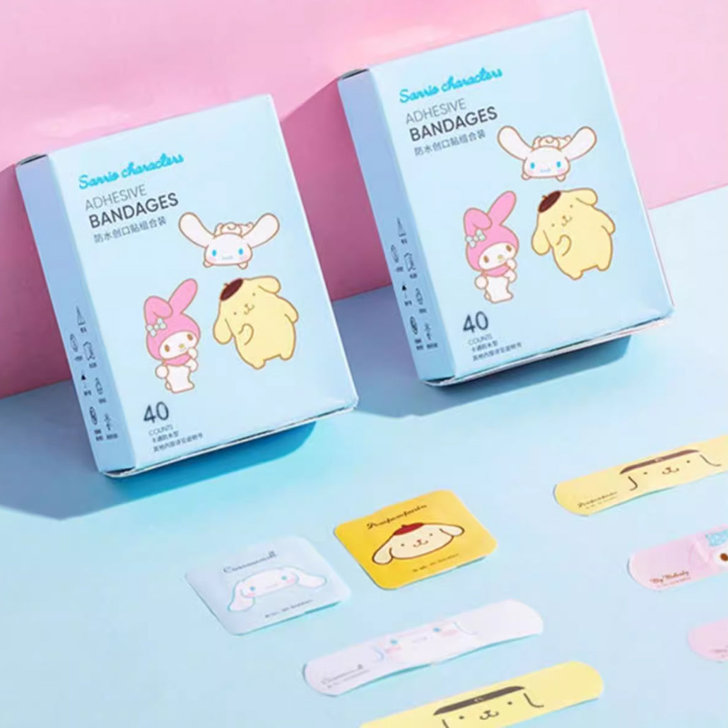 kawaii-bandages-mymelody-cinnamoroll-pompom