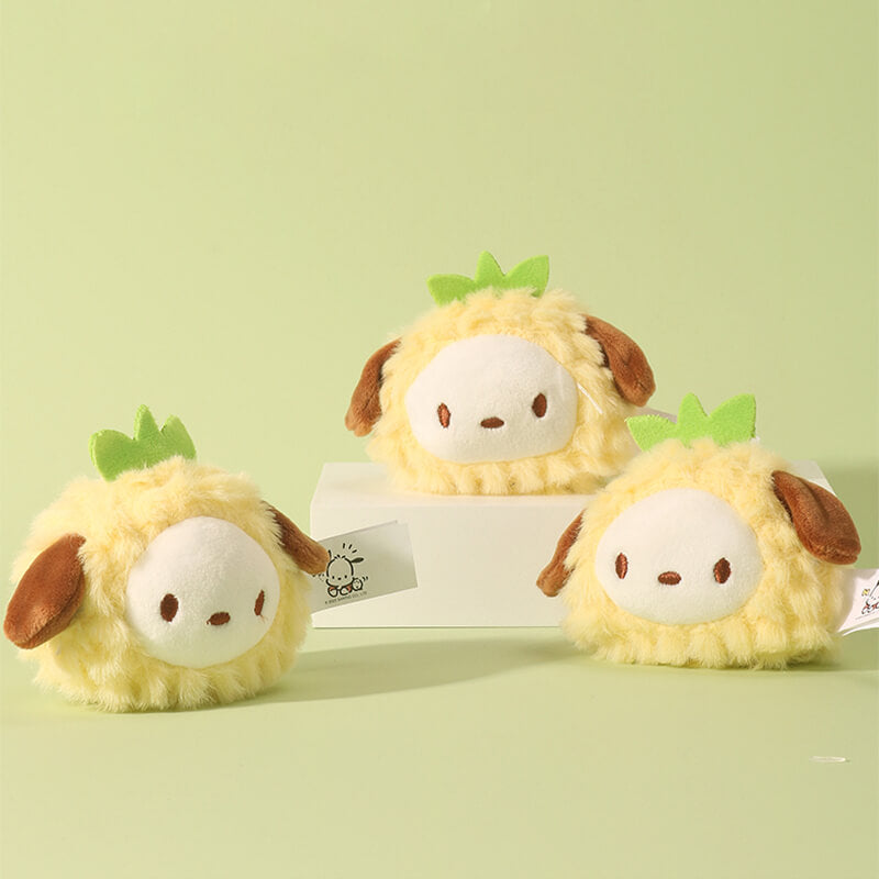 kawaii-cute-sanrio-pineapple-pochacco-plush-keychains