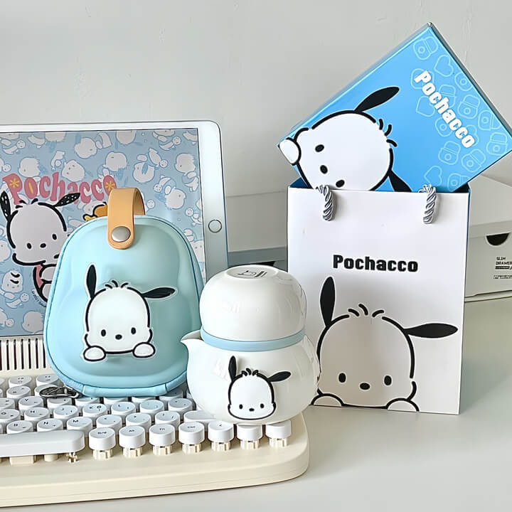 3 Colors Optional Cute Pochacco Ceramic Tea Set Of 6pcs | The Perfect ...