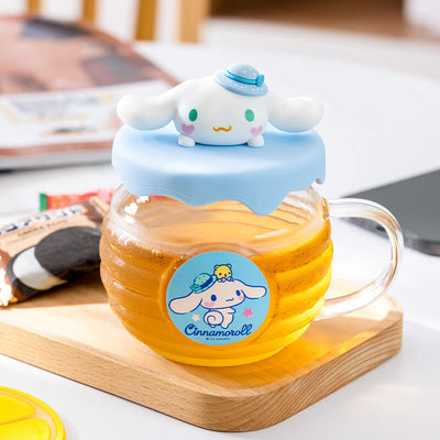 kawaii-honey-jar-design-glass-cup-with-cinnamoroll-lid-420ml