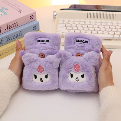 Sanrio Licensed Cute Plush Flip Mittens