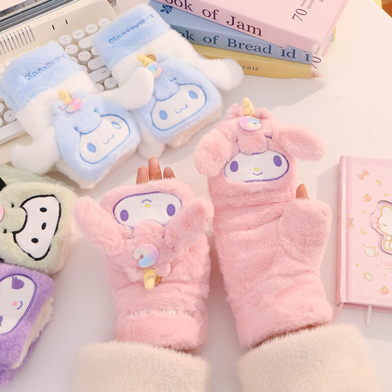 my-melody-cute-kawaii-soft-cozy-unicorn-mittens