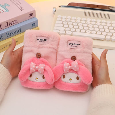 Sanrio Licensed Cute Plush Flip Mittens