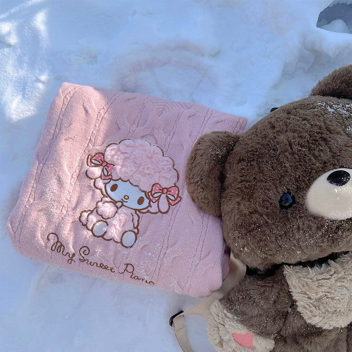 My Sweet Piano V-neck Puff Sleeve Sweater