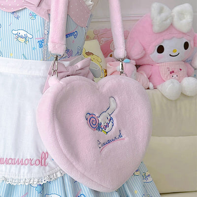pink-heart-shaped-plushie-shoulder-bag-with-cute-cartoon-cinnamorll-embroidery