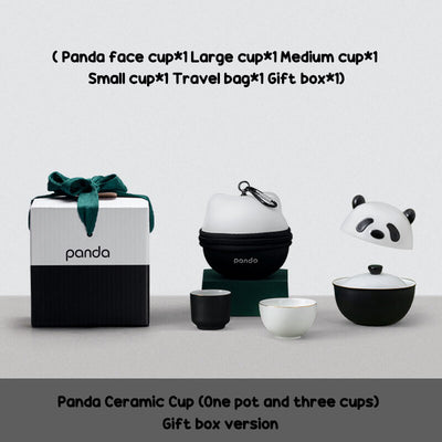 Ceramic Panda Teaware - 3 Piece Set