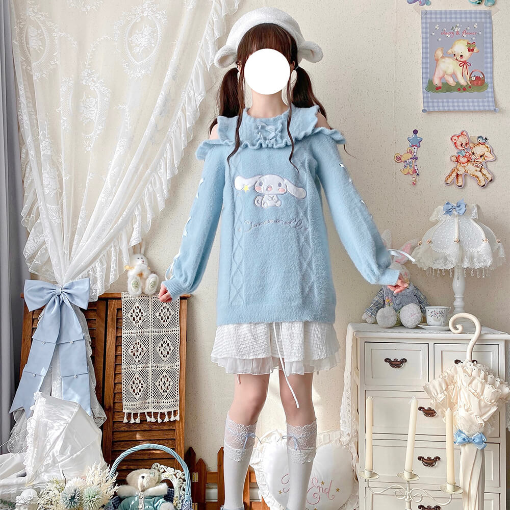 Cinnamoroll Frilled Collar shops Sweater