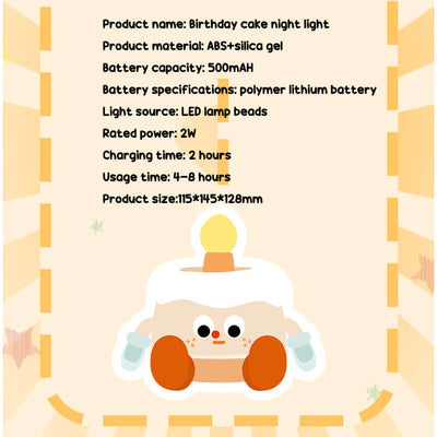 product-information-of-the-birthday-cake-night-light