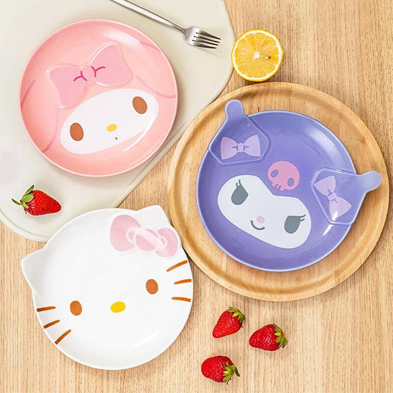 sanrio-2024-new-design-hello-kitty-my-melody-kuromi-face-shaped-ceramic-plates