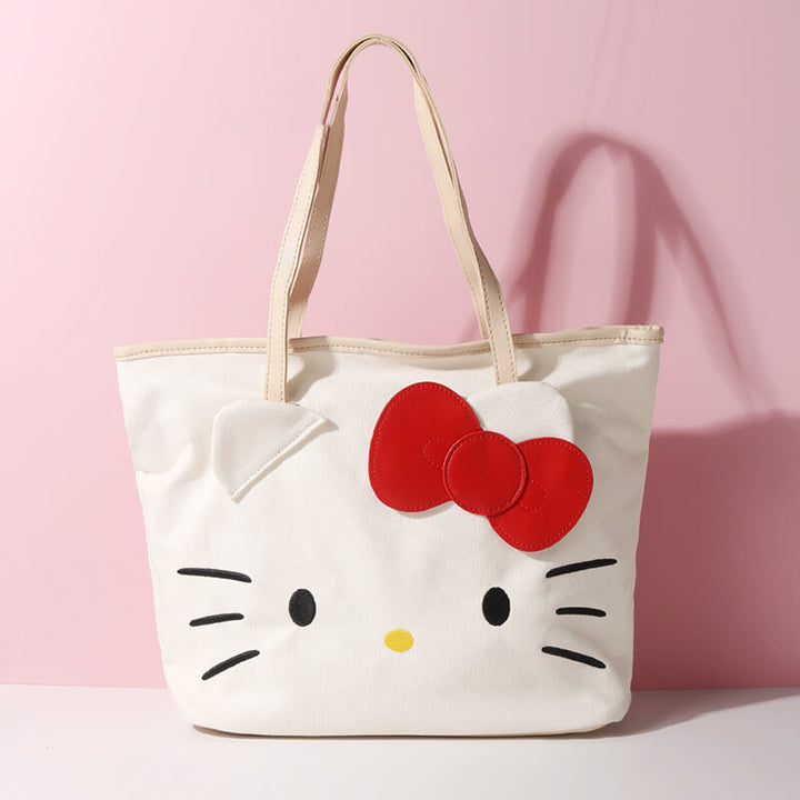 Hello Kitty White Canvas Tote Bag – KawaiiEnvy - Main Image