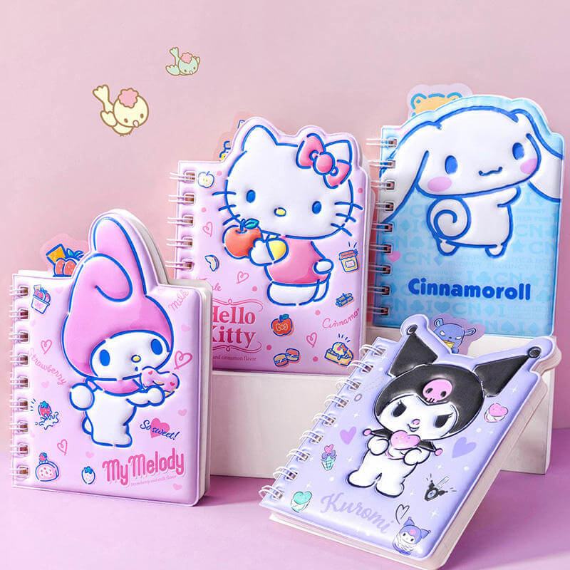 sanrio-character-cute-journal-4-characters-easy-to-clean-and-super-kawaii