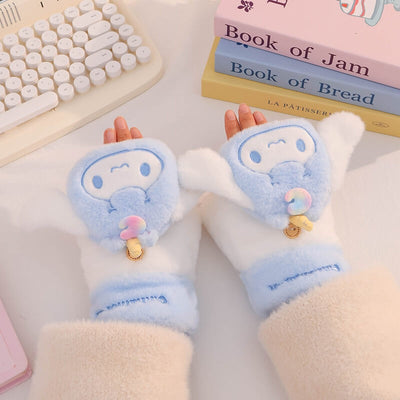 sanrio-character-half-finger-mittens-for-kids