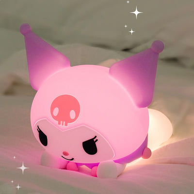 sanrio-kuromi-lying-on-her-stomach-posture-design-silicone-squeeze-night-light