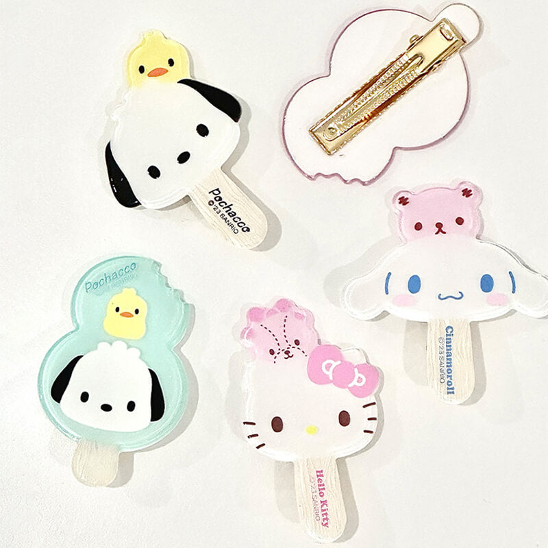 sanrio-license-lollipop-shaped-hair-clips-pochacco-hello-kitty-cinnamoroll