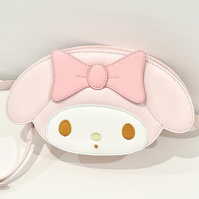 sanrio-license-my-melody-face-pu-shoulder-bags-pink
