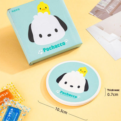 sanrio-license-pochacco-print-round-shaped-absorbent-coasters