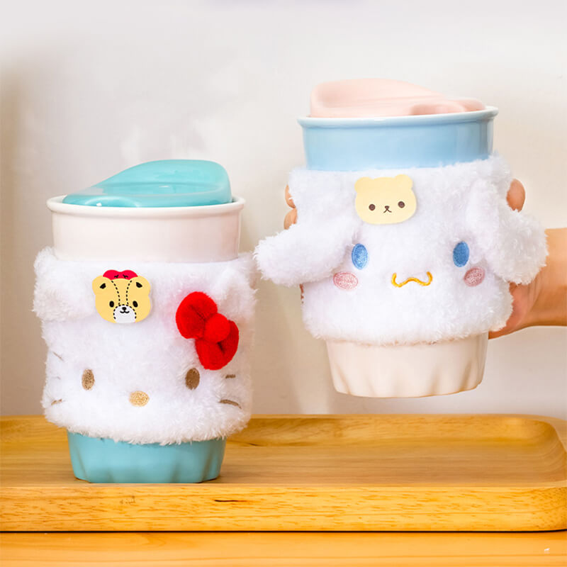 sanrio-licensed-gradient-ceramic-mug-with-cinnamoroll-hello-kitty-plush-cup-sleeve