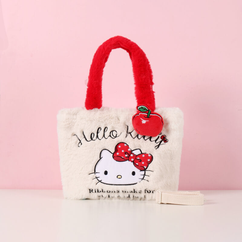 sanrio-licensed-hello-kitty-and-red-apple-white-plush-tote-bag-with-crossbody-strap