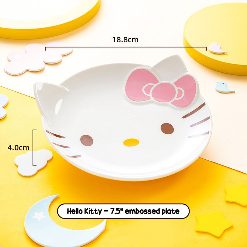 sanrio-licensed-hello-kitty-face-shaped-7.5-inch-embossed-plate