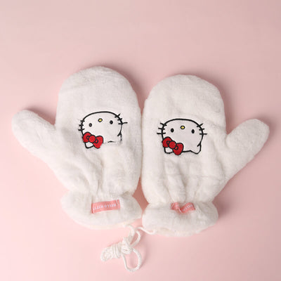 sanrio-licensed-hello-kitty-fluffy-mittens-white