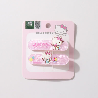 sanrio-licensed-hello-kitty-pink-shell-patterned-duckbill-hair-clips-2pcs