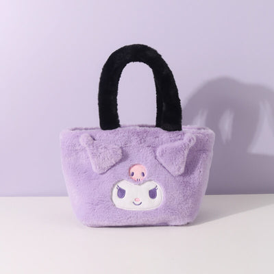 sanrio-licensed-kuromi-3d-face-plush-tote-bag-purple