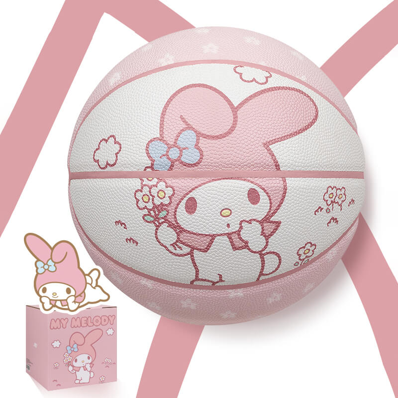 sanrio-licensed-my-melody-flower-illustration-pattern-pink-basketball-with-exclusive-gift-box