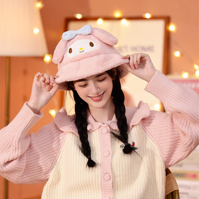 sanrio-licensed-pink-3d-my-melody-face-bucket-hat