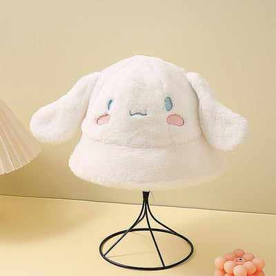 sanrio-licensed-white-3d-cinnamoroll-face-fluffy-bucket-hat