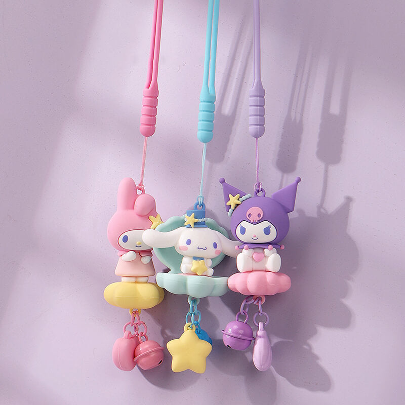 sanrio-ocean-treasure-series-my-melody-cinnamoroll-kuromi-doll-bell-car-hanging-charms